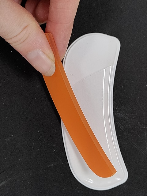 Nagelvijl Curved Oranje - Ronde Gebogen Glasvijl voor Perfecte Nagelvorm