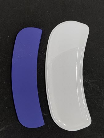 Curved Nagelvijl Donkerblauw - Ronde Gebogen Glasvijl