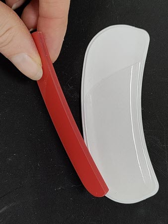 Nagelvijl Curved Rood - Gebogen Glasvijl voor Perfecte Ronde Nagels