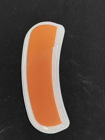 Nagelvijl Curved Oranje - Ronde Gebogen Glasvijl voor Perfecte Nagelvorm