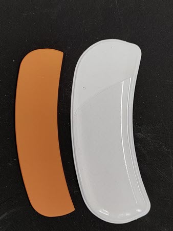 Nagelvijl Curved Oranje - Ronde Gebogen Glasvijl voor Perfecte Nagelvorm