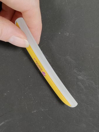 Nagelvijl Curved met Handgreep - Oranje | Ronde Glazen Vijl met Ergonomische Grip