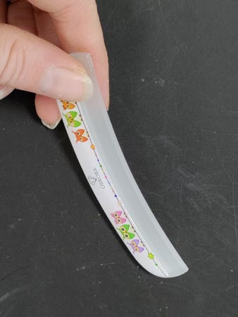 Nagelvijl Curved met Handgreep - Uiltjes | Gebogen Glazen Vijl met Vrolijke Uilprint